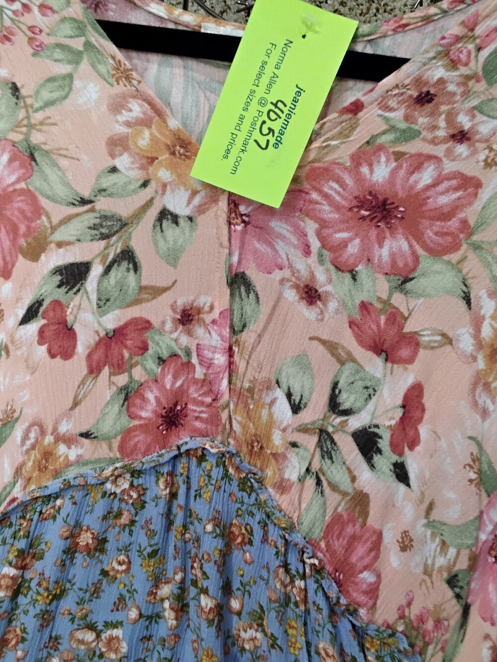 4057 Size  XL Umgee 100% Rayon Tiered Midi Length Boho Dress. - Picture 4 of 7